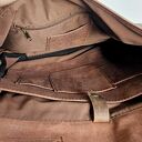 SROGI BARON duża torba męska UNISEX skóra naturalna kasztan UCHWYT LAPTOP