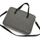 Elegancka torba na laptop 15,6 cala w jodełkę Grey - ręcznie wykonana aktówka