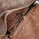 SROGI BARON duża torba męska UNISEX skóra naturalna kasztan UCHWYT LAPTOP