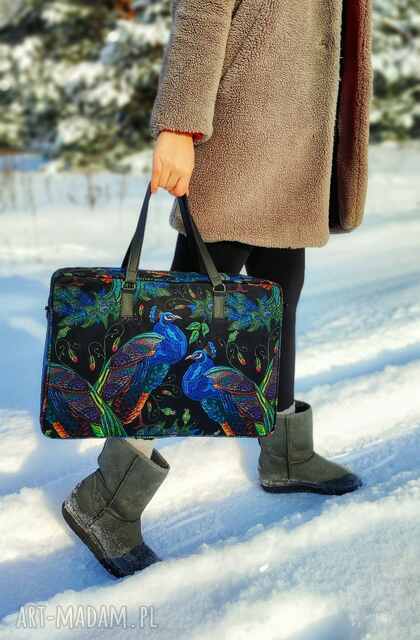 Torba na laptop - pawie