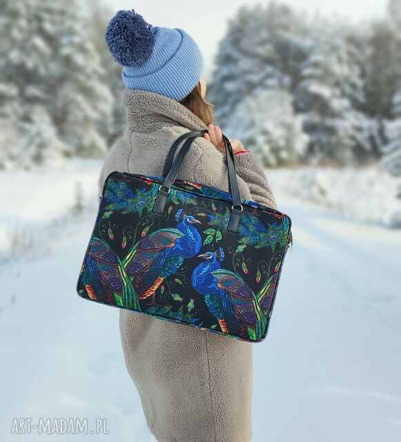 Torba na laptop - pawie