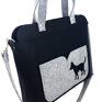 Black bag with dog - technika szycie laptop