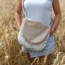 handmade na ramię torba listonoszka nubuk łąka kolor boho