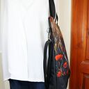 Pojemna listonoszka-shopperka KOT na ramię - handmade