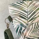 Torba na ramię w liście palmy - welur wegański handmade