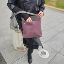 Listonoszka z klapką Ada w kolorze wrzosowym - torebka na ramię handmade