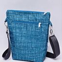 Torebka listonoszka wodoodporna, torba na ramię, mała torebka przez ramię szkic błękitny