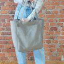 Lazy bag Bukka beżowa nubuk vegan - torba hobo na ramię