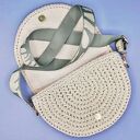 Torba szydełkowa „VANILLA” - listonoszka crossbody w jodełkę