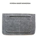 Kufer kremowe chwosty - torebka na ramię z filcu