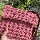 Różowa torebka na ramię handmade z paskiem i podszewką