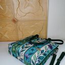 Torebka damska shopperka z kosmetyczką torebka miejska na ramę - kwiaty