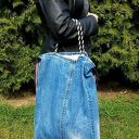 Torebka z jeansu na ramię z długim uchwytem - recykling