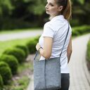 Listonoszka Szara z Filcu- Minimalistyczna Torebka na długim pasku