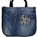 Duża torba na ramię z upcyklingu jeansu JEANS 73 od Majunto