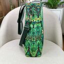 Torebka damska shopperka z kosmetyczką torebka miejska na ramę - liście monstery