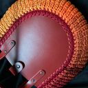 Torba na ramię ze skóry naturalnej - handmade ombre