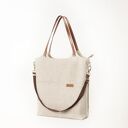 Duża torba beżowy melanż z brązem