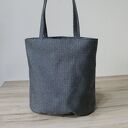Worek hobo - tkanina w jodełkę grey