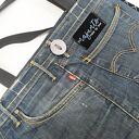 Duża torba jeansowa na ramię Upcykling Levi Strauss - pojemny unikat