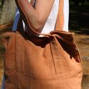 TORBA LNIANA DUŻA 100% NATURALNY LEN 55x48 cm