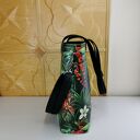 Torebka shopper na ramię w kwiaty z kosmetyczką i portfelikiem
