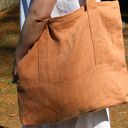 TORBA LNIANA DUŻA 100% NATURALNY LEN 55x48 cm