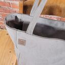 Lazy bag Bukka beżowa nubuk vegan - torba hobo na ramię
