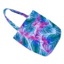 Torba na zakupy shopperka ekologiczna torba shopper zakupowa torba na ramię eko siatka tęczowe pióra