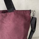 Torba hobo XXL Oberżyna i czarny - wegańska na ramię (A4+)
