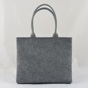 Szara torba na ramię - minimalistyczna z suwakiem
