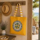 Torba plażowa Amalfi na ramię - wodoodporna z cytrynową grafiką