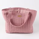 Torba lniana Everyday na ramię w brudnym różu - shopperka 100% len