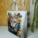 Torebka damska shopper bag torebka na ramię - kot
