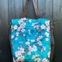 Torba na ramię XXL - print kwitnąca wiśnia