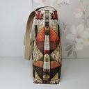 Torebka damska shopper bag torebka na ramię zamykana - liść klonu patchwork