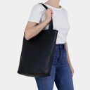 Shopper XL prosta torba czarna na zamek / vegan