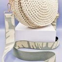 Torba szydełkowa „VANILLA” - listonoszka crossbody w jodełkę