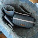 Zestaw prezentowy z lnu - niebieski