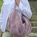 Sztruksowa torba hobo Wrzosowa