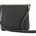 Duża torebka filcowa na ramię - Listonoszka z Kotem - Szary i grafit