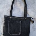 upcyklingowa miejska jeansowa torba damska na ramię