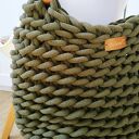 Torba Boho Wave Bag na ramię (zielona) - ręcznie szydełkowana