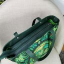 Torebka damska shopperka z kosmetyczką torebka miejska na ramę - liście monstery