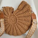 Torba muszla z sznurka bawełnianego z parcianym paskiem