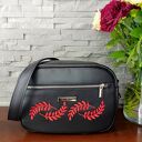 Torebka na ramię z haftem