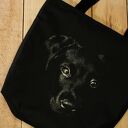 Handmade torba labrador na ramię - shopperka wodoodporna z zamkiem