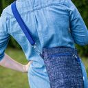 Torebka listonoszka wodoodporna, torba na ramię, mała torebka przez ramię szkic błękitny