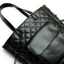 Shopper Bag pikowany - czarny