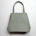 Ręcznie robiona szara shopper bag typu worek na ramię - A4